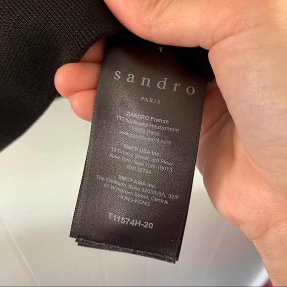 Sandro Paris “Play With Your Heart” Hoodie Black Spellout Graphic Embroidered - Picture 8 of 16